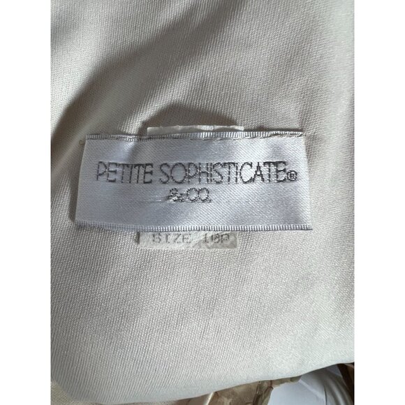 Petite Sophisticates Womens Dress Spaghetti Strap Floral  10P Tan   Polyester US - Picture 7 of 16